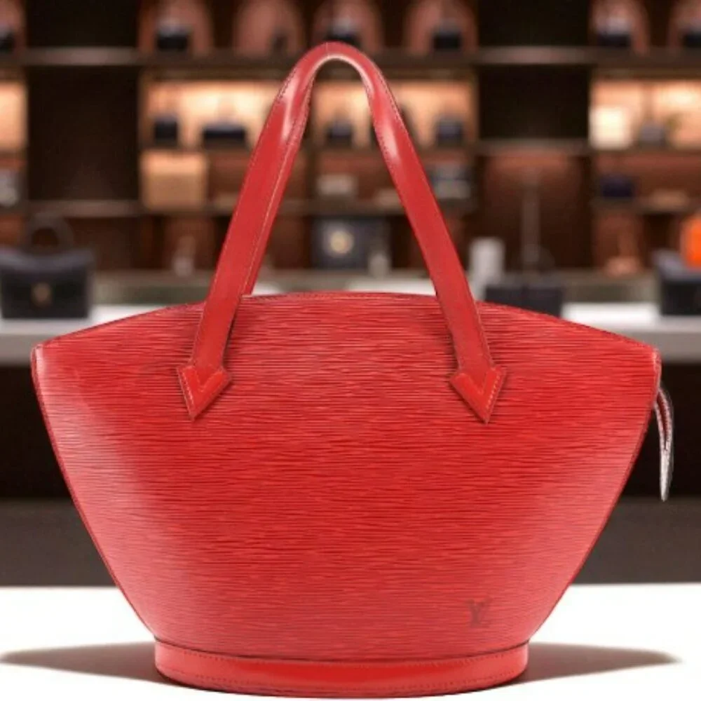Louis Vuitton Saint Jacques PM bag made from Red Epi leather.